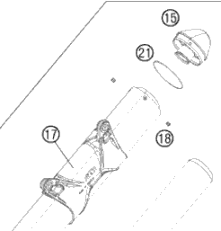 Fodero silenziatore KTM EXC 200-250-300 codice: 54805183085