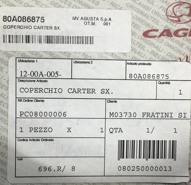 Coperchio carter sx Husqvarna WR 250/300 cod. 80A086875 - immagine 2