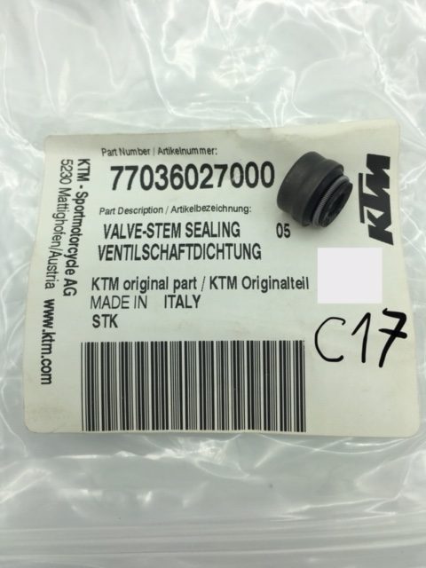 Ktm paraolio valvola cod. 77036027000 - valve stem sealing