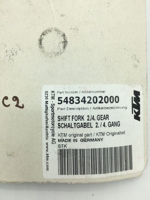 Ktm forchetta cambio 2/4 cod. 54834202000 - gear selector fork - immagine 2